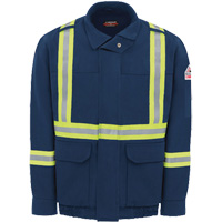 Men's Lined Bomber Jacket with Reflective Trim, Small, Navy Blue, 29 cal/cm² Rock Safety Industrial Ltd