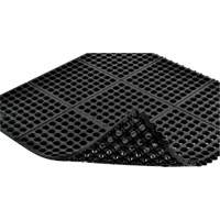 Cushion-Ease&reg; 550 Interlocking Anti-Fatigue Mat, Slotted, 3' x 3' x 3/4", Black, Rubber Rock Safety Industrial Ltd