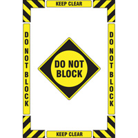 Trousse de marquage du sol ?Keep Clear Do Not Block? (se tenir &agrave; l&eacute;cart - ne pas encombrer), Adh&eacute;sif, Anglais avec pictogramme Rock Safety Industrial Ltd