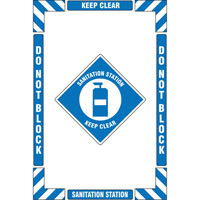 "Sanitation Station" Floor Marking Kit, Adhesive, English with Pictogram Rock Safety Industrial Ltd