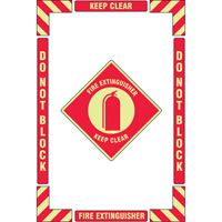 "Fire Extinguisher" Floor Marking Kit, Adhesive, English with Pictogram Rock Safety Industrial Ltd