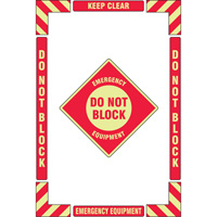 "Emergency Equipment" Floor Marking Kit, Adhesive, English with Pictogram Rock Safety Industrial Ltd