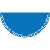 "Caution" Half Circle Swing Door Floor Sign, Adhesive, English with Pictogram Rock Safety Industrial Ltd