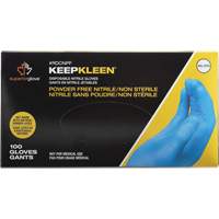 Gants jetables KeepKleen, Petit, Nitrile, 2,8 mil, Sans poudre, Bleu Rock Safety Industrial Ltd