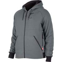 Chandail &agrave; capuchon chauffant M12 complet, Hommes, 2T-Grand, Gris, Polyester Rock Safety Industrial Ltd