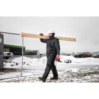 GridIron Regular Length Zip-To-Thigh Bib Overall, Men's, Large, Black Rock Safety Industrial Ltd