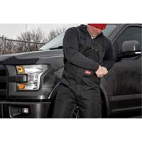 GridIron Regular Length Zip-To-Thigh Bib Overall, Men's, Large, Black Rock Safety Industrial Ltd