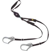 Longe utilitaire &agrave; amortisseur d'&eacute;nergie V-Series, 6', Point d'ancrage &agrave; Crochet d'armature, Crochet mousqueton aux jambes, Nylon Rock Safety Industrial Ltd
