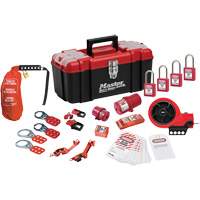 Trousse de cadenassage avec cadenas en thermoplastique de qualit&eacute; sup&eacute;rieure Zenex, Ensemble &eacute;lectrique, 21 composants compris Rock Safety Industrial Ltd