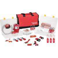 Trousse de cadenassage avec cadenas en thermoplastique de qualit&eacute; sup&eacute;rieure Zenex, Ensemble &eacute;lectrique, 27 composants compris Rock Safety Industrial Ltd