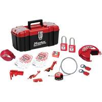 Trousse de cadenassage avec serrures en thermoplastique Zenex, Ensemble &eacute;lectrique/Vanne, 19 composants compris Rock Safety Industrial Ltd