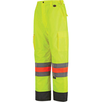 6041 Quebec Winter Traffic Control Pants, Polyester, X-Small, High Visibility Lime-Yellow Rock Safety Industrial Ltd