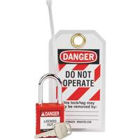 Trousse de cadenassage et d&eacute;tiquetage de s&eacute;curit&eacute; en nylon, 3 composants compris Rock Safety Industrial Ltd