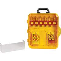 Lockout Station with Keyed Alike Nylon Safety Lockout Padlocks, Plastic Padlocks, 6 Padlock Capacity, Padlocks Included Rock Safety Industrial Ltd