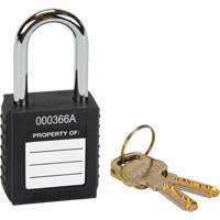 Lock for Lockouts, Safety Padlock, Keyed Different, Thermoplastic, 1-1/2" Width Rock Safety Industrial Ltd