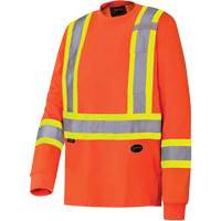 6981 Chandail de s&eacute;curit&eacute; &agrave; manches longues, Coton, Petit, Orange haute visibilit&eacute; Rock Safety Industrial Ltd