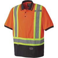 6986 Polo de s&eacute;curit&eacute; en il-de-perdrix, Polyester, Petit, Orange haute visibilit&eacute; Rock Safety Industrial Ltd
