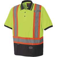 6987 Polo de s&eacute;curit&eacute; en il-de-perdrix, Polyester, T-petit, Jaune lime haute visibilit&eacute; Rock Safety Industrial Ltd