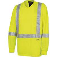 6905A Ultra-Cool Ultra-Breathable Long-Sleeved Safety Shirt, X-Small, High Visibility Lime-Yellow Rock Safety Industrial Ltd