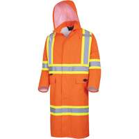 5630 Manteau long imperm&eacute;able The Rock 300D, Polyester, Petit, Orange haute visibilit&eacute; Rock Safety Industrial Ltd