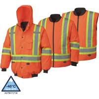 5022 Waterproof 7-in-1 Bomber Jacket, Polyester, High Visibility Orange, X-Small Rock Safety Industrial Ltd