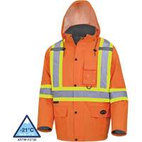 5030 Manteau de s&eacute;curit&eacute; matelass&eacute; imperm&eacute;able, Orange haute visibilit&eacute;, Petit Rock Safety Industrial Ltd