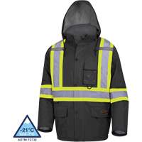 5031BK Manteau de s&eacute;curit&eacute; matelass&eacute; imperm&eacute;able, Noir, Petit Rock Safety Industrial Ltd