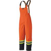 5404 300D Trilobal Ripstop Waterproof Bib Pants, Polyester, Small, Black/High Visibility Orange Rock Safety Industrial Ltd