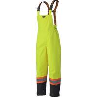 5405 300D Trilobal Ripstop Waterproof Bib Pants, Polyester, X-Small, High Visibility Lime-Yellow Rock Safety Industrial Ltd