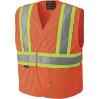 6914A Flame Resistant Safety Vest, High Visibility Orange, Medium/Small, Polyester Rock Safety Industrial Ltd