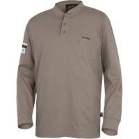 331 Chandail Henley en tricot interlock ignifuge, Petit, Beige Rock Safety Industrial Ltd