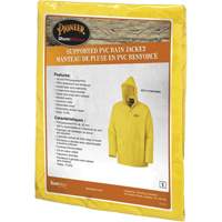 577J Rain Jacket, Polyester/PVC, Small, Yellow Rock Safety Industrial Ltd