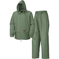 583 Rain Suit, Polyester/PVC, Small, Green Rock Safety Industrial Ltd