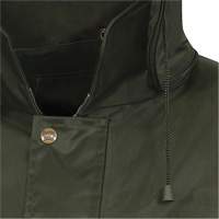 D8120J Nailhead Ripstop Tree Planter Hooded Jacket, Polyester/PVC, X-Small, Green Rock Safety Industrial Ltd