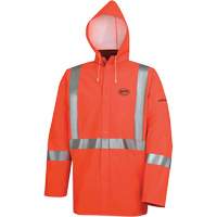 576J High-Visibility FR Rain Jacket, Small, High Visibility Orange Rock Safety Industrial Ltd