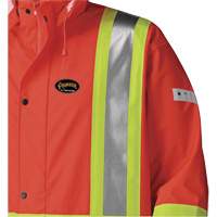 5896 Flame Resistant Waterproof Long Coat, Small, High Visibility Orange Rock Safety Industrial Ltd