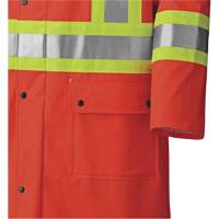5896 Flame Resistant Waterproof Long Coat, Small, High Visibility Orange Rock Safety Industrial Ltd