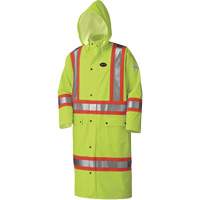 5897 Flame Resistant Waterproof Long Coat, Large, High Visibility Lime-Yellow Rock Safety Industrial Ltd