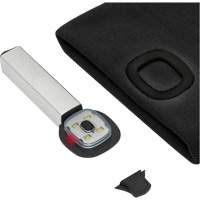 5678 Tuque en tricot avec lampe frontale &agrave; DEL, Doublure en Molleton, Taille unique, Noir Rock Safety Industrial Ltd