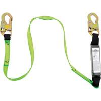 SA-5400-6 Shock Absorbing Lanyard, 6', Snap Hook Center, Snap Hook Leg Ends, Polyester Rock Safety Industrial Ltd
