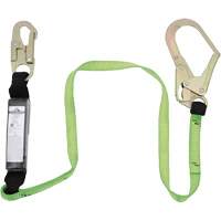 SA-5402-4 Shock Absorbing Lanyard, 4', Rebar Hook Center, Snap Hook Leg Ends, Polyester Rock Safety Industrial Ltd