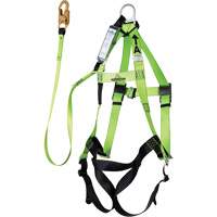 FBH-10000A6440-6 Contractor Series Safety Harness with Shock Absorbing Lanyard, Harness/Lanyard Combo Rock Safety Industrial Ltd