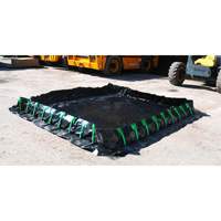 Berme Ultra-Containment Berm, Capacit&eacute; 179 gal. US, 4' la x 6' lo x 12" h, Paroi &agrave; piquets Rock Safety Industrial Ltd