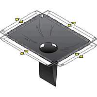 Bac de r&eacute;tention carr&eacute; Ultra-Drain Guard avec orifice de trop-plein, Huile & s&eacute;diments, 16" - 28" lo x 20" - 36" la Rock Safety Industrial Ltd