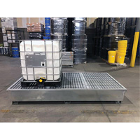 Steel Ultra-Twin IBC Spill Pallet&reg;, 370 US gal. Spill Capacity, 103.8" x 26.8" x 51.1" Rock Safety Industrial Ltd