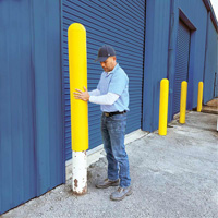 Ultra-Post Protector, 4" dia. x 52" l, Jaune Rock Safety Industrial Ltd