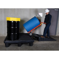 4-Drum Economy Ultra-Spill Pallet&reg;, 66 US gal. Spill Capacity, 53" x 53" x 11.8" Rock Safety Industrial Ltd