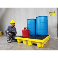4-Drum Nestable Ultra-Spill Pallet&reg;, 66 US gal. Spill Capacity, 51" x 51" x 10" Rock Safety Industrial Ltd