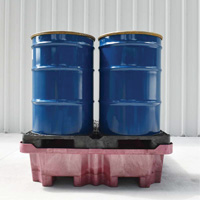 4-Drum Ultra-Spill King&reg; Drum Spill Pallet, 85 US gal. Spill Capacity, 51" x 51" x 17.5" Rock Safety Industrial Ltd