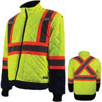 Freezer Jacket, Polyester, High Visibility Orange, Small Rock Safety Industrial Ltd